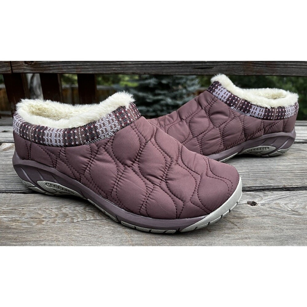 Merrell Encore Ice 4 Puff Women's 7.5 Faux Fur Lined Clogs Slip On Shoes J004866 - Picture 1 of 12